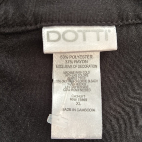 Dotti Black Tunic with turquoise Embellished V-Neck - Picture 3 of 4